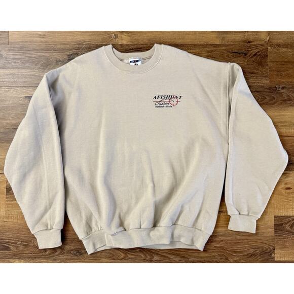 Alaska Fishing Charters Crew PulloverSweatshirt, Beige Size XLarge NEW - Picture 2 of 9